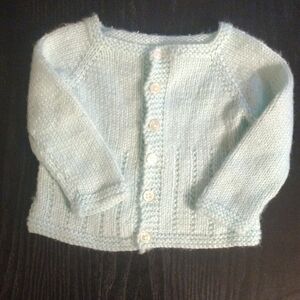 Handmade Light Blue Knit Cardigan​​